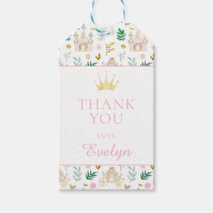 Étiquettes-cadeau Jolie petite princesse fille d'anniversaire merci