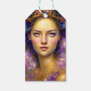 Étiquettes-cadeau Jolie princesse guerrière déesse Ethéale