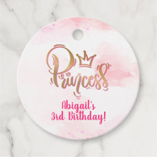 Étiquettes Cadeau Jolie princesse rose