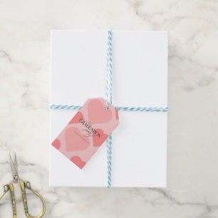 Étiquettes-cadeau Jolis cœurs roses Fête de fin d'études