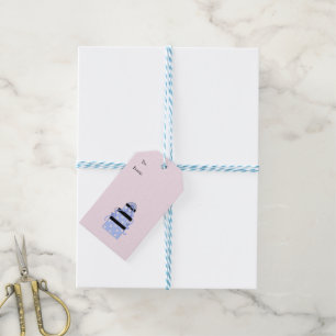 Étiquettes-cadeau Jolis paquets à pois bleus