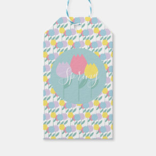 Étiquettes-cadeau Jolis tulipes de printemps Fête d'anniversaire flo