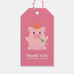 Étiquettes-cadeau Jote Little Pig Anniversaire de enfant Party