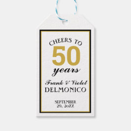 Étiquettes-cadeau Joue à 50 ans d'or Mariage Anniversaire