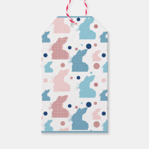 Étiquettes-cadeau Jouer Bunny Motif Silhouette