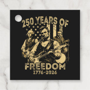Étiquettes Cadeau Jouer de la guitare 4 juillet 250e anniversaire