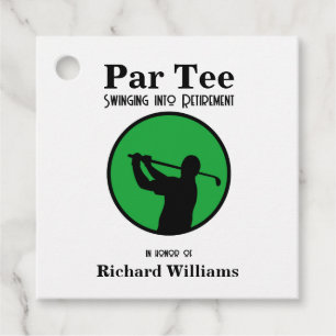 Étiquettes Cadeau Joueur de golf à la retraite