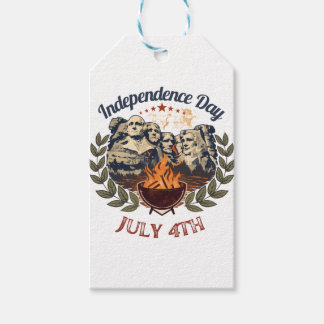 Étiquettes-cadeau Jour de l'Indépendance Mont Rushmore 4 juillet