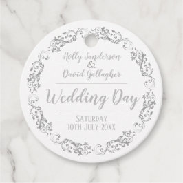 Étiquettes Cadeau Jour de mariage de mariée et de chambre