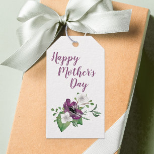 Étiquettes-cadeau Jour de mères heureux - personnalisé avec le jet