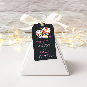 Étiquettes-cadeau Jour des Crânes de sucre morts Anniversaire Favor