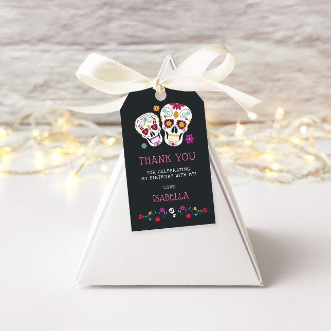 Étiquettes-cadeau Jour des Crânes de sucre morts Anniversaire Favor  (Créateur téléchargé)