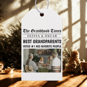 Étiquettes-cadeau Journal personnalisé   Meilleur cadeau grand-paren