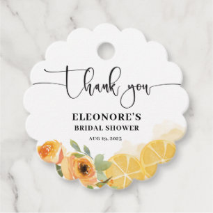 Étiquettes Cadeau Journée de mariage Lemons and Flowers 