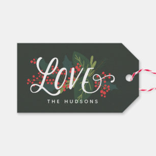 Étiquettes-cadeau Jours francs Love Holiday personnalisé à partir