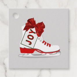 Étiquettes Cadeau Joy Christmas Ice Skates Package Cadeau Cadeau Pré