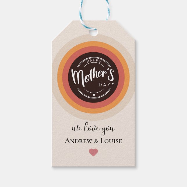 Étiquettes-cadeau Joyeuse fête des mères (Devant)