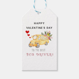 Étiquettes-cadeau Joyeuse Journée Valentines Au Meilleur Conducteur