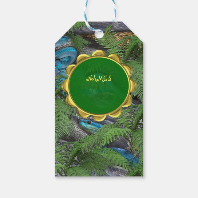 Étiquettes-cadeau Joyeuse jungle africaine (Devant)