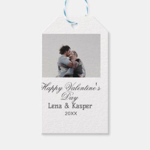 Étiquettes-cadeau Joyeuse Saint-Valentin couple photo moderne simple