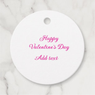 Étiquettes Cadeau Joyeuse Saint-Valentin texte rose nom message