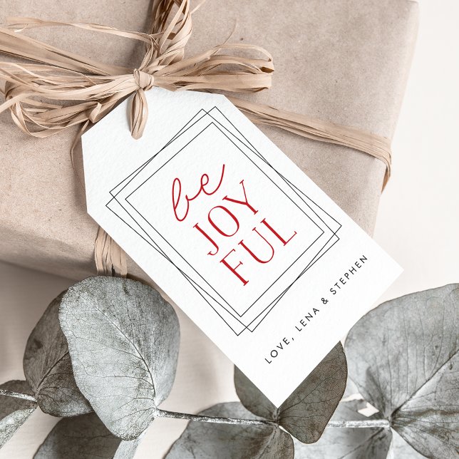 Étiquettes-cadeau Joyeuse Symétrie vacances (Créateur téléchargé)