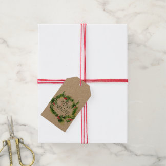 Étiquettes-cadeau Joyeuses aquarelles de Noël