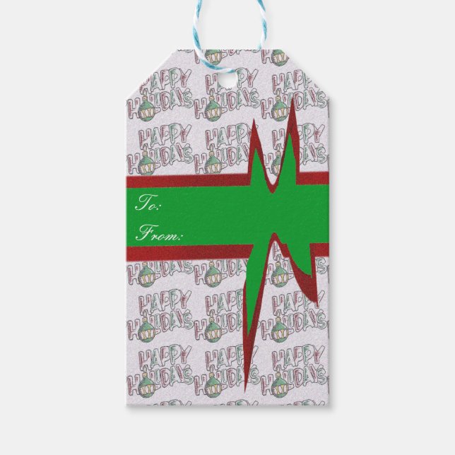 Étiquettes-cadeau Joyeuses fêtes - (Devant)