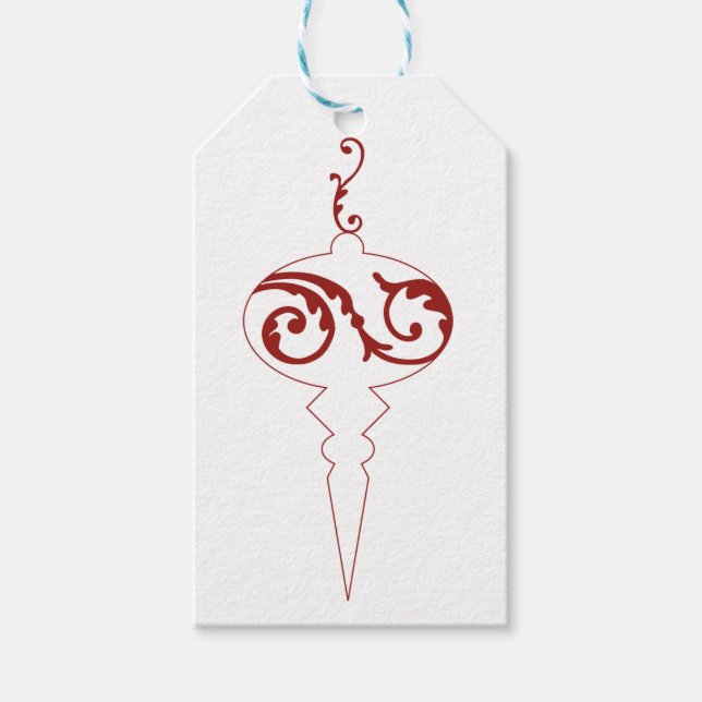 Étiquettes-cadeau Joyeuses fêtes Berry Red Holiday Ornament (Devant)