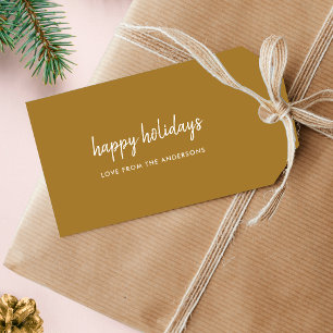 Étiquettes-cadeau Joyeuses Fêtes Or Noël
