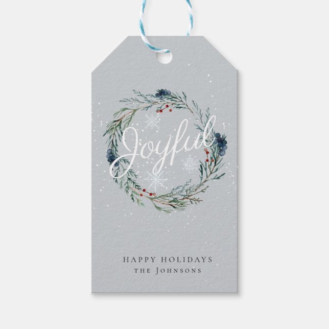 Étiquettes-cadeau Joyeuses Joyeuses Joyeuses Joyeuses Joyeuses Joyeu (Devant)