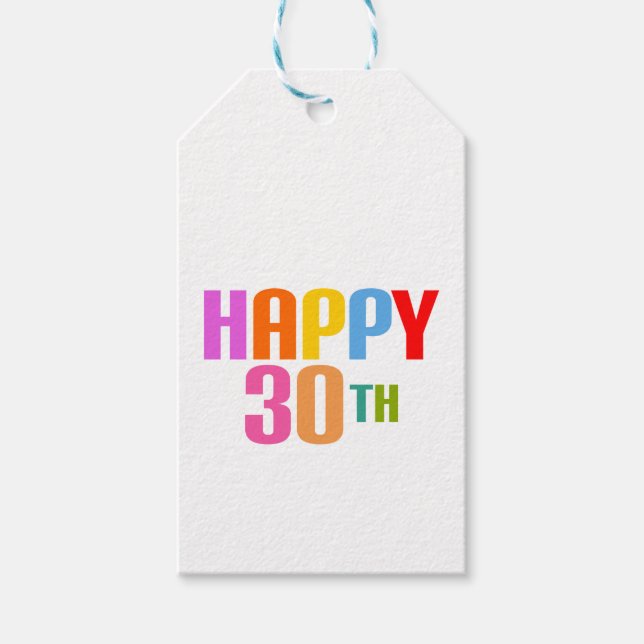 Étiquettes-cadeau Joyeux 30ème (Devant)