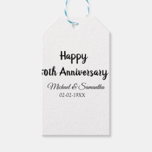 Étiquettes-cadeau Joyeux 50e anniversaire ajouter nom du couple date