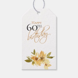 Étiquettes-cadeau Joyeux 60e anniversaire Tags cadeaux