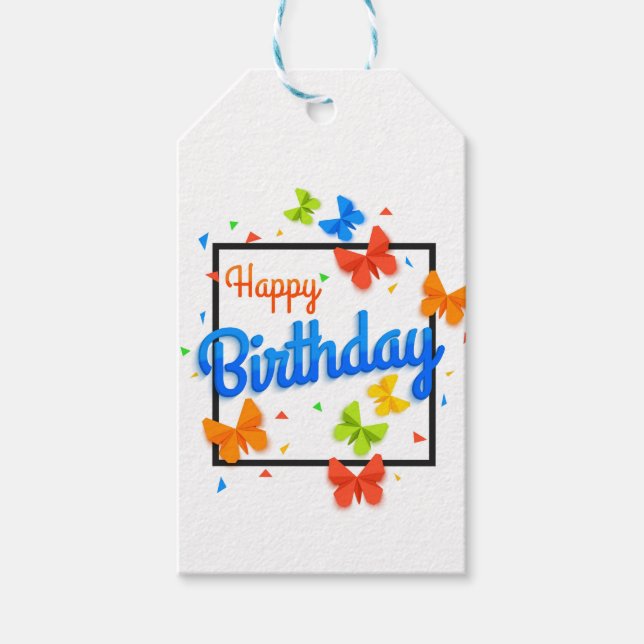 Étiquettes-cadeau Joyeux anniversaire (Devant)
