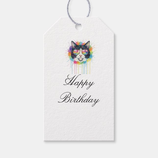 Étiquettes-cadeau joyeux anniversaire  (Devant)