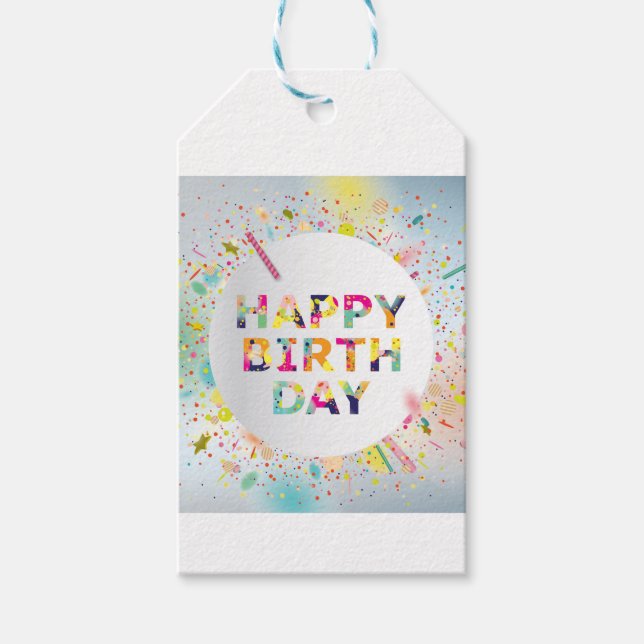 Étiquettes-cadeau Joyeux anniversaire (Devant)