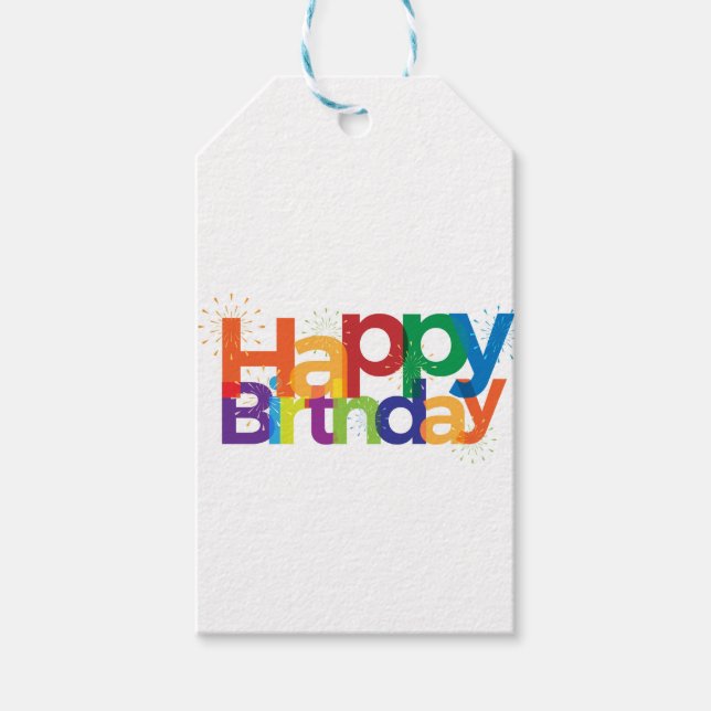 Étiquettes-cadeau Joyeux anniversaire (Devant)