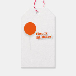 Étiquettes-cadeau Joyeux Anniversaire à motifs de ballons rouges