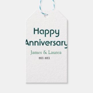 Étiquettes-cadeau Joyeux anniversaire de mariage nom date année simp