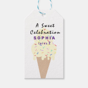 Étiquettes-cadeau Joyeux Anniversaire Glace