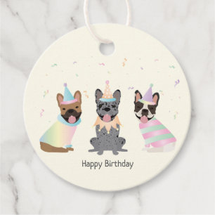 Étiquettes Cadeau Joyeux Bulldogs français