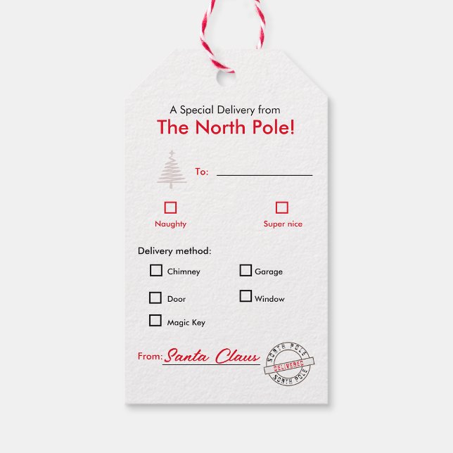 Étiquettes-cadeau Joyeux cadeau de Noël Balise pour enfants (Créateur téléchargé)