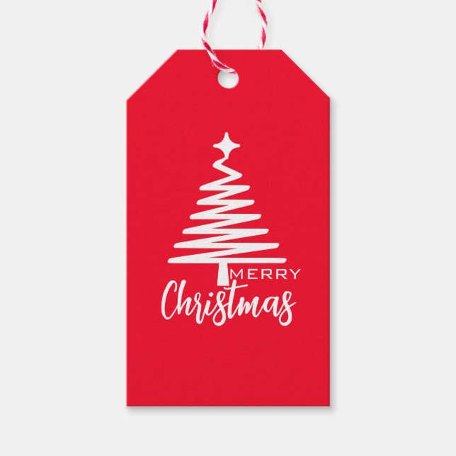 Étiquettes-cadeau Joyeux cadeau de Noël Balise pour personnaliser (Devant)