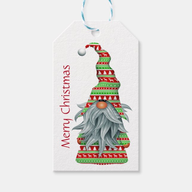 Étiquettes-cadeau Joyeux cadeau de Noël - OTT Gnome (Devant)