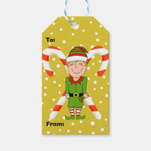 Étiquettes-cadeau Joyeux elfe & Sucres de canne Noël Tags cadeaux