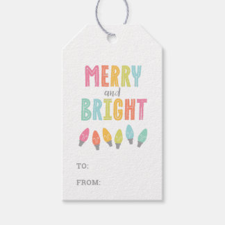 Étiquettes-cadeau Joyeux et lumineux Noël
