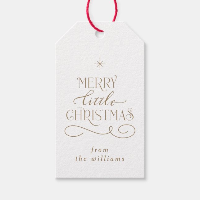 Étiquettes-cadeau Joyeux Faire-part de naissance de Noël (Devant)