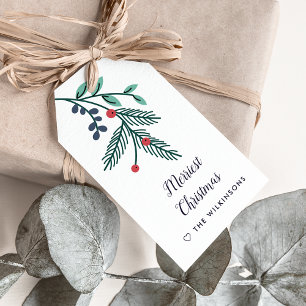 Étiquettes-cadeau Joyeux Foliage Holiday