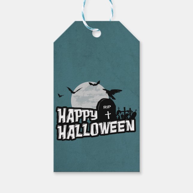 Étiquettes-cadeau Joyeux Halloween (Devant)